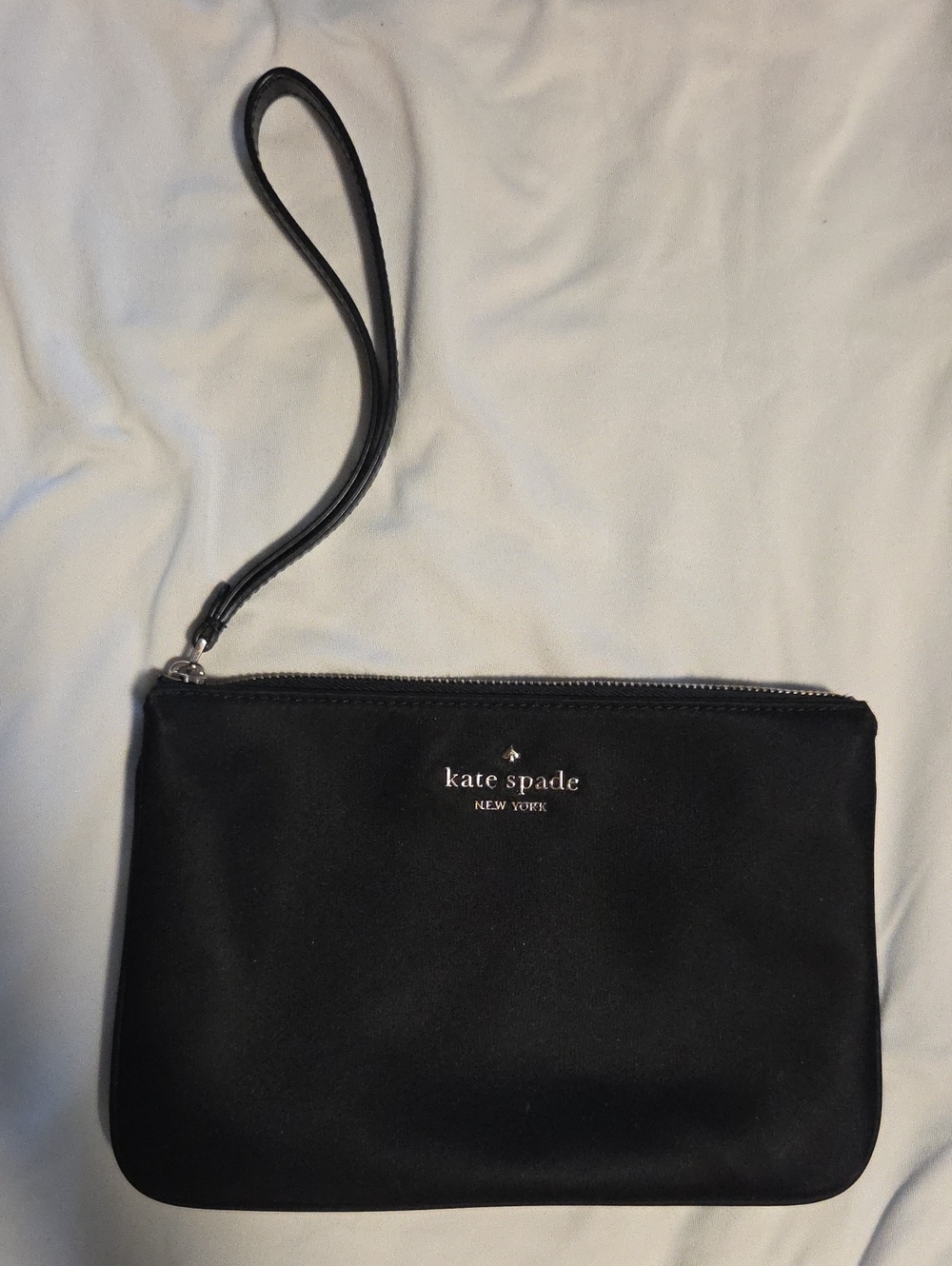 kate spade black wristlet pouch with strap